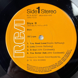 Винтажная виниловая пластинка LP Styx, Styx II (Япония 1975) (Без Оби)