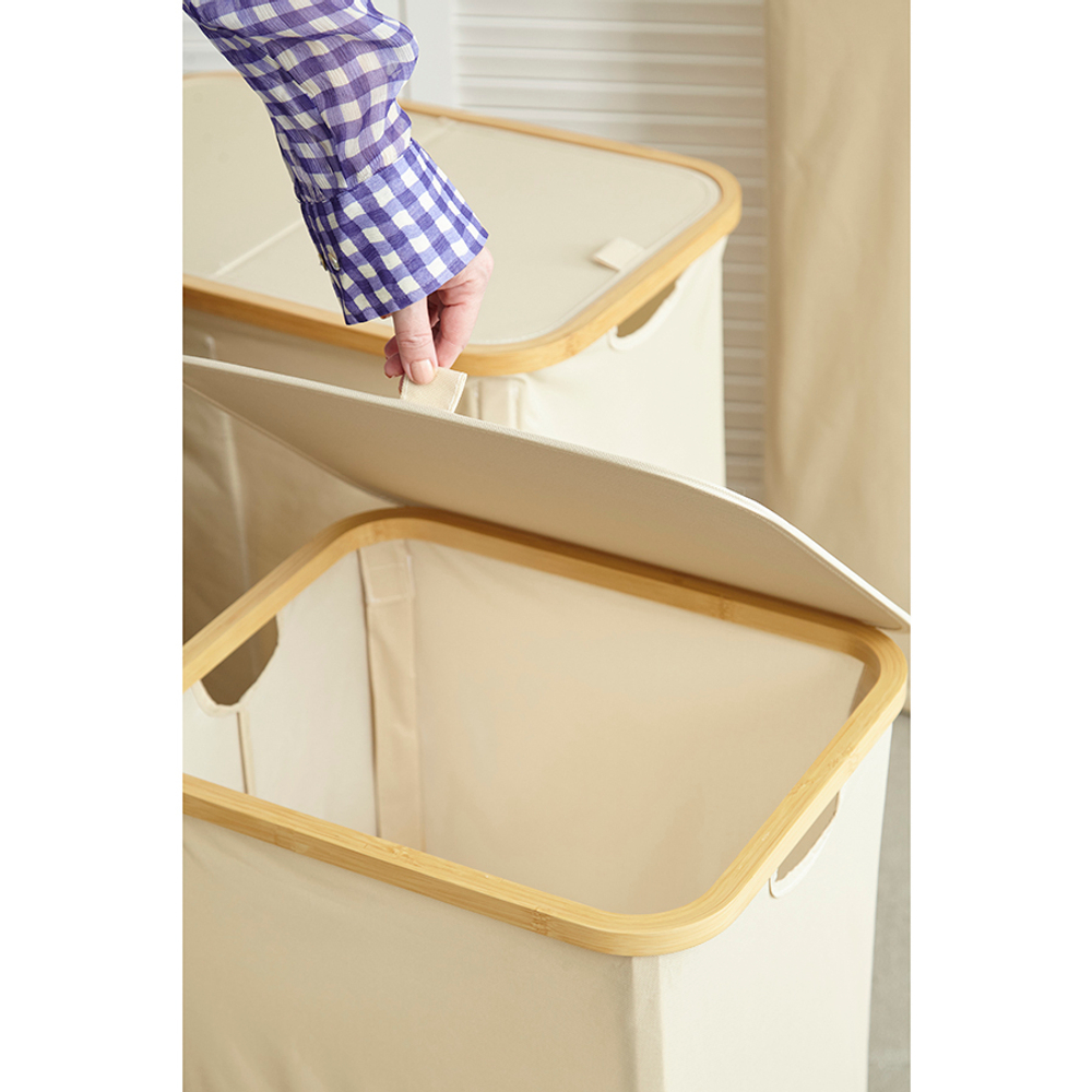 Корзина для белья 41х35х74см Smart Solutions Neat Tall молочная