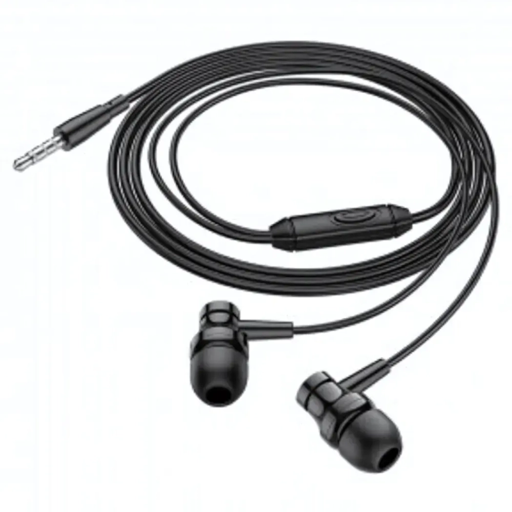 Гарнитура Borofone M67, вакуумные, разъем Jack, кабель 1.2 м Black