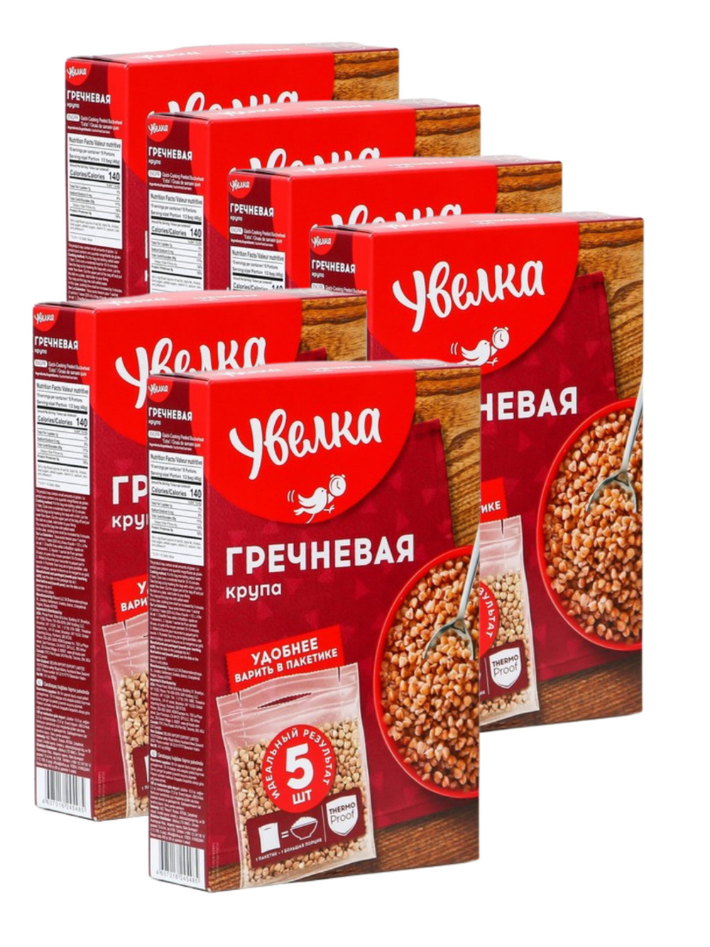 Увелка Крупа гречневая 400 гр.  900  / 5*80  гр. /