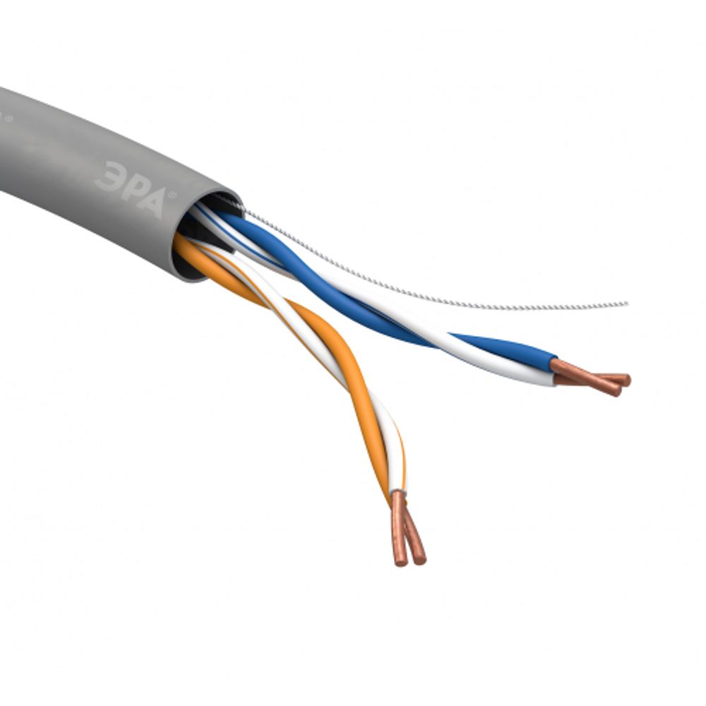 Кабель витая пара ЭРА SIMPLE U/UTP 2x2x24AWG Cat5e CU PVC 305м | Электротовары