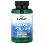 Swanson Vitamins, Ацетил L-карнитин, 500 мг, 100 растительных капсул
