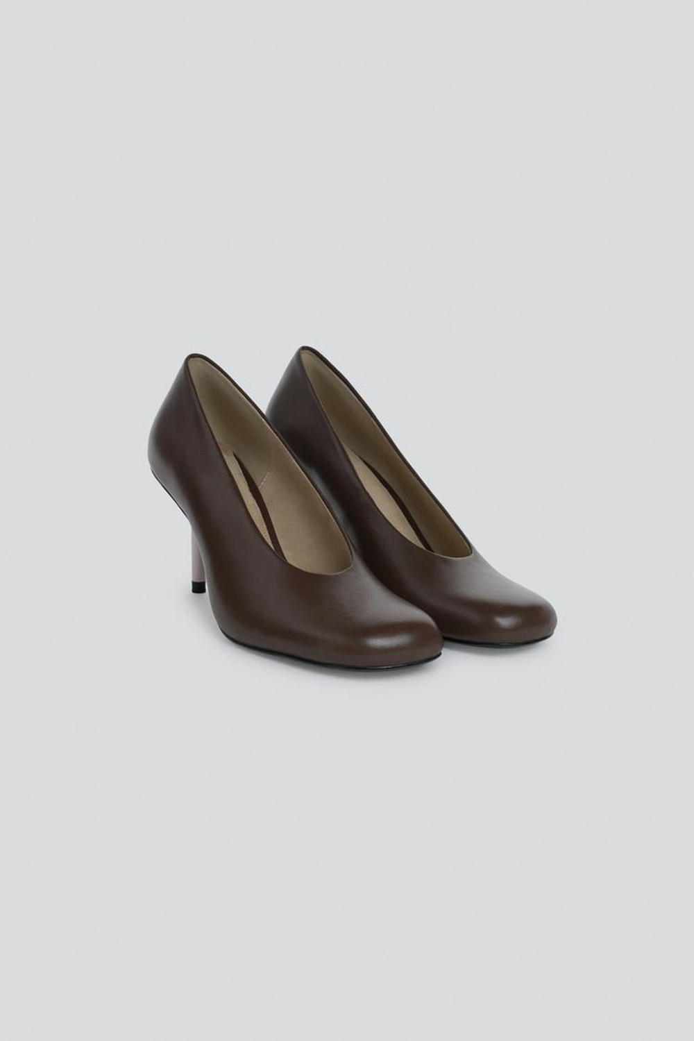 ZARA X BAISI GUADAGNINO КОЖАНЫЕ ТУФЛИ, ШОКОЛАДНО-КОРИЧНЕВЫЙ