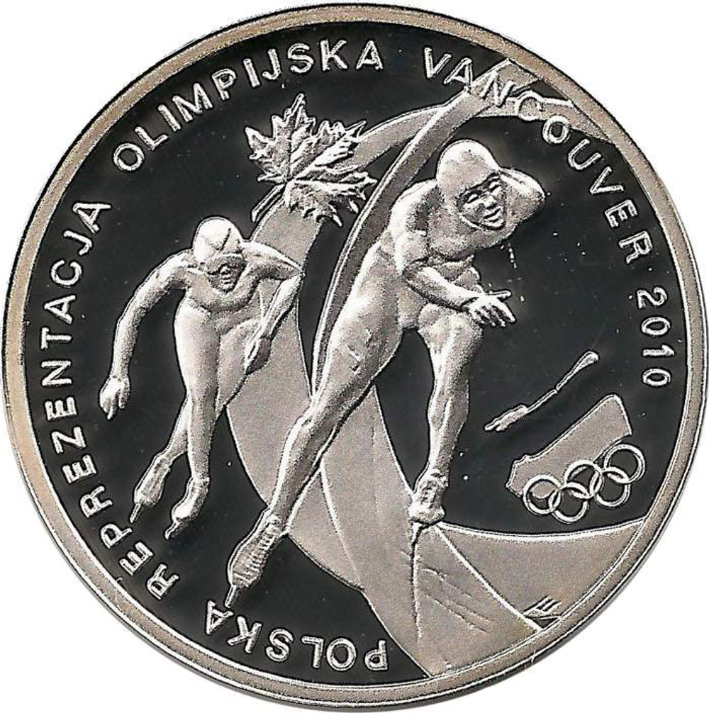 10 злотых. Ванкувер. XXI Зимние Олимпийские игры. 2010 год. Польша.