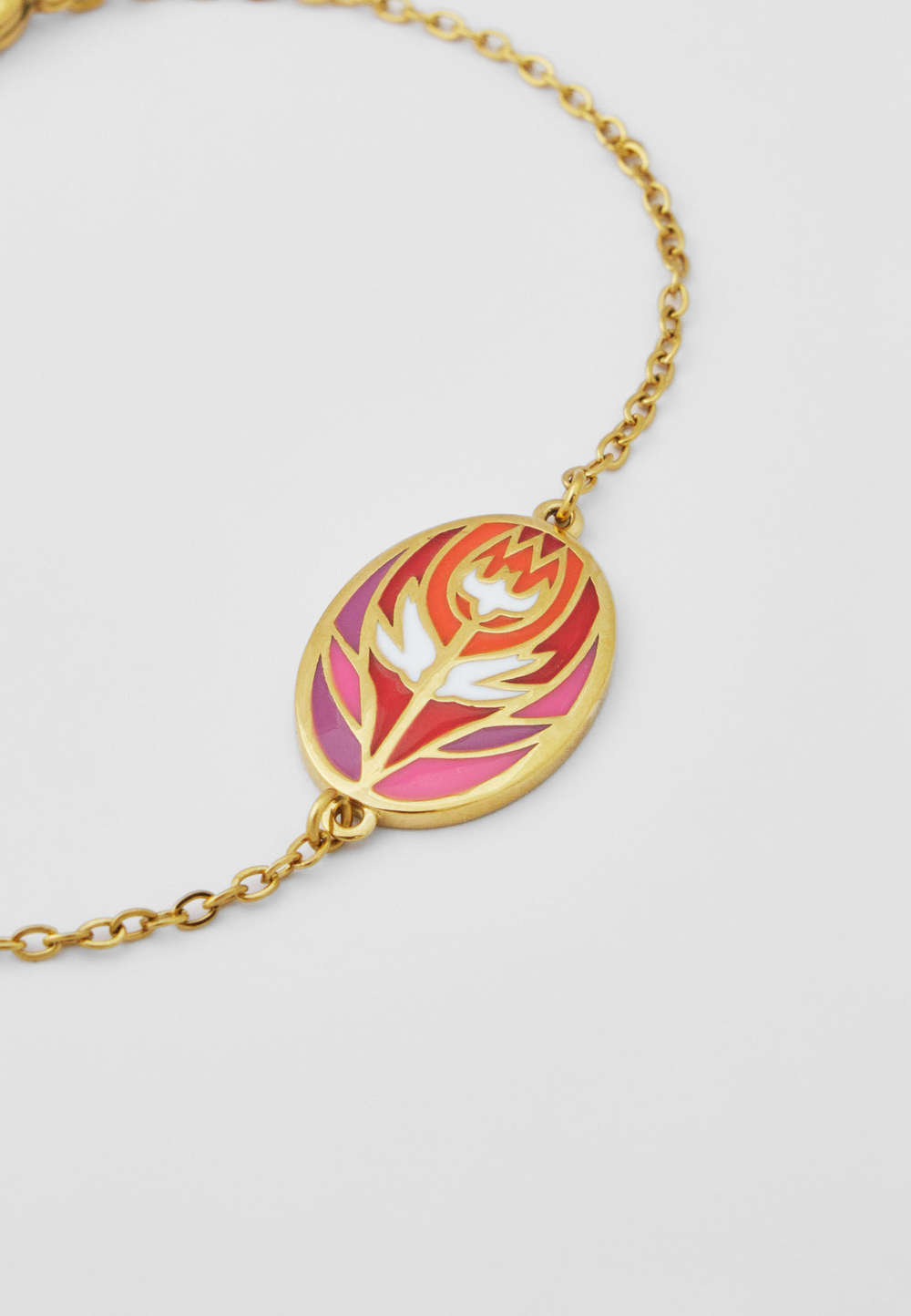 Браслет Qarlygash & Qyzgaldaq GOLD RED STEEL