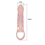 Телесная вибронасадка на пенис с подхватом 18см Pretty Love Harrison BI-026209
