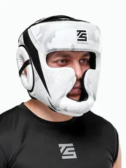 Шлем боксерский Tomorrow Star Fury White Black