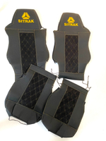 Чехлы SITRAK C7H (экокожа, черный, желтая вставка)