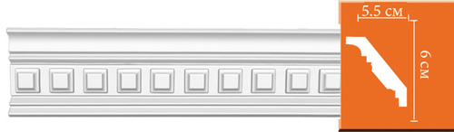 Плинтус потолочный с рисунком Decomaster 95126 60х55х2400мм