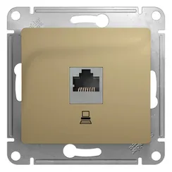 Розетка компьютерная RJ45 Cat 5e Systeme Electric Glossa Титан GSL000481K