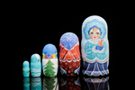 Матрешка "Дед мороз и снегурочка" 5 мест