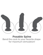 Вибромассажер со съёмной присоской 8  Vibrating Cock with Balls - 20,3 см.