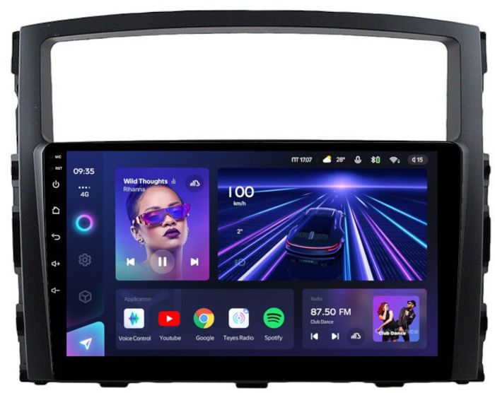Магнитола для Mitsubishi Pajero 4 2006-2022 - Teyes CC3 Android 10, Быстрая, CarPlay, SIM-слот