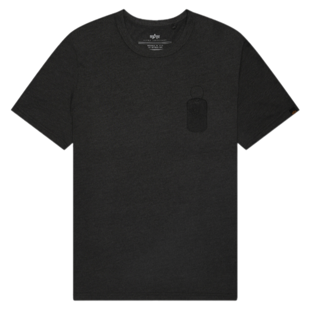 Футболка Alpha Industries Alpha Dog Tag Tee Dark Charcoal Heather (Темно-серый)