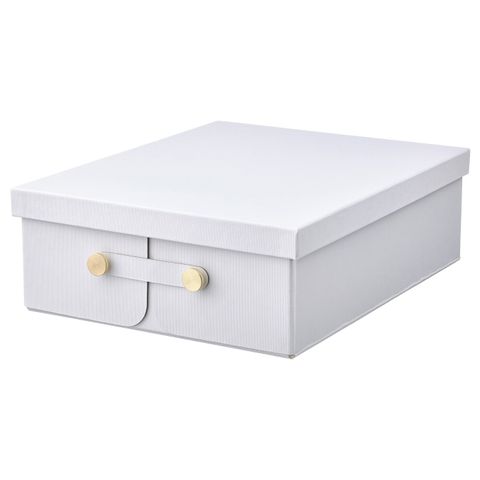Коробка с отделениями IKEA SPINNROCK (СПИННРОКК), Белый, 32x25x10 см