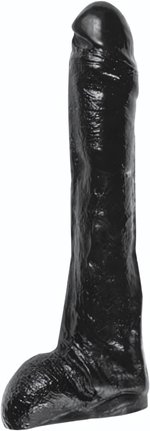 Большой фаллоимитатор All Black Sven Dildo - 29 см. (Цвет: черный)