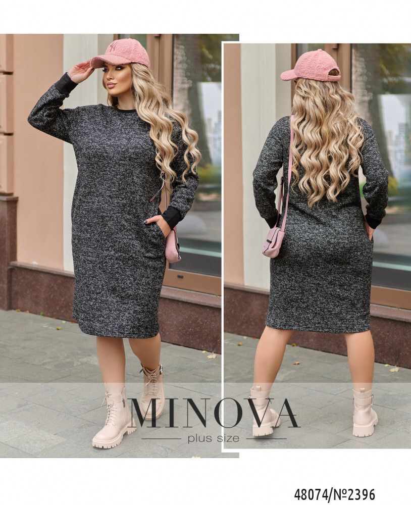 Платье 2396-черный-белый Minova Платье 2396-черный-белый Minova