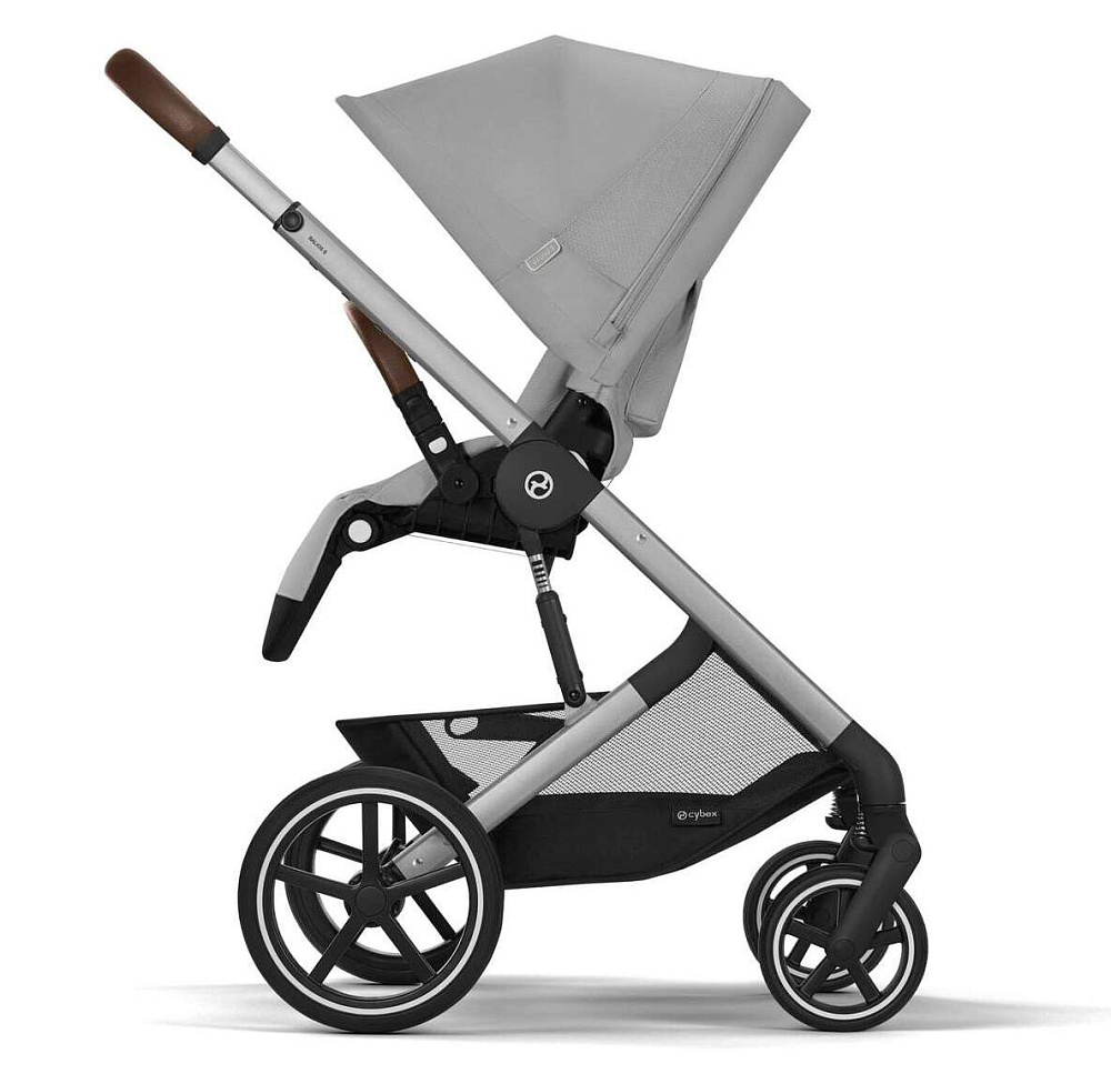 Прогулочная коляска Cybex Balios S Lux SLV 2025 524002459 Stone Grey с дождевиком