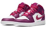 Jordan Air Jordan 1 Mid top Basketball Shoes White Purple Unisex