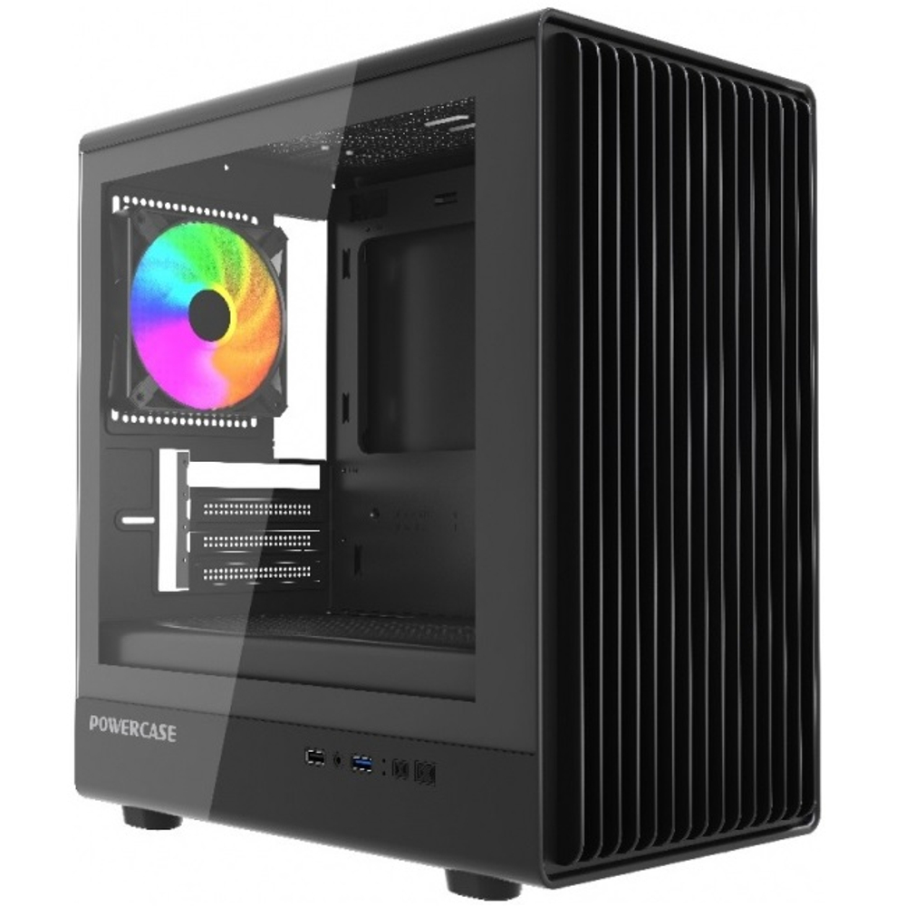 Корпус Mini-Tower PowerСase MISTRAL Micro C4B ARGB, MicroATX, Black (CMMCB-A4)