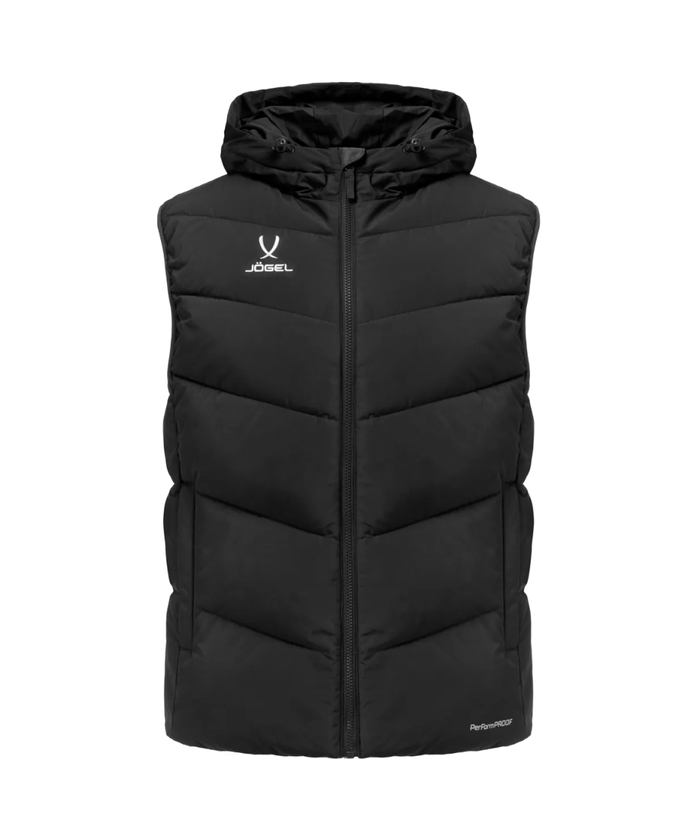 Жилет утепленный c капюшоном JÖGEL ESSENTIAL PerFormPROOF Padded Hooded Vest, черный
