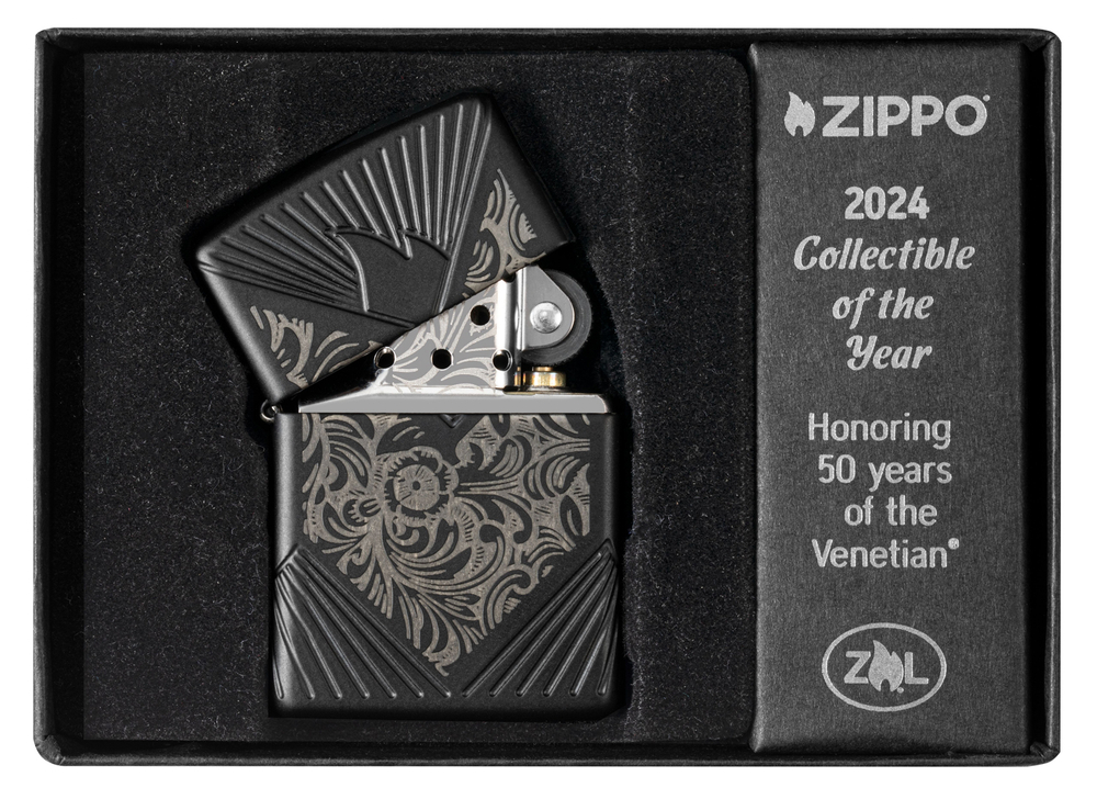 Зажигалка Zippo Armor® с покрытием Black Matte, латунь/сталь, чёрная, матовая, 38x13x57 мм