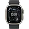 Часы Apple Watch Ultra 3, 2025, 49 мм, титан натурального цвета, ремешок Ocean чёрного цвета