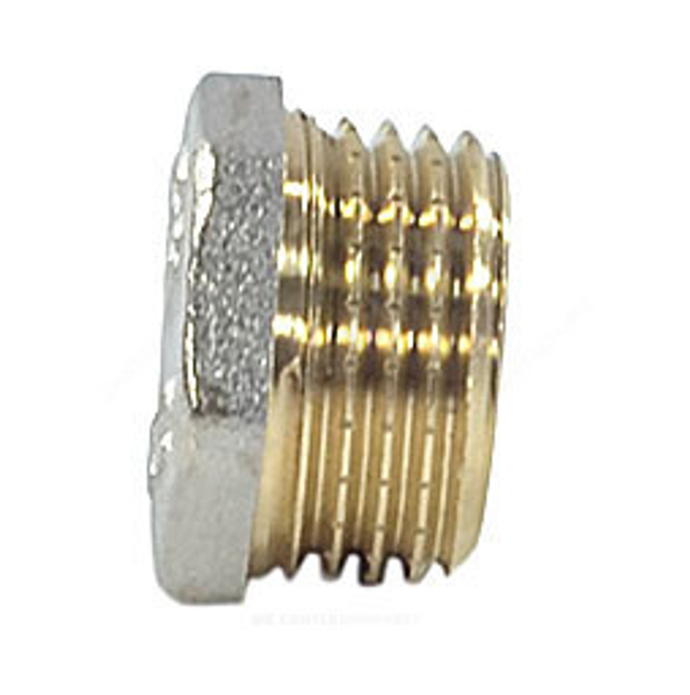 Заглушка латунь никель Ду 25 (1") НР 9017 ГОСТ 32585-2013 Aquasfera 9017-03