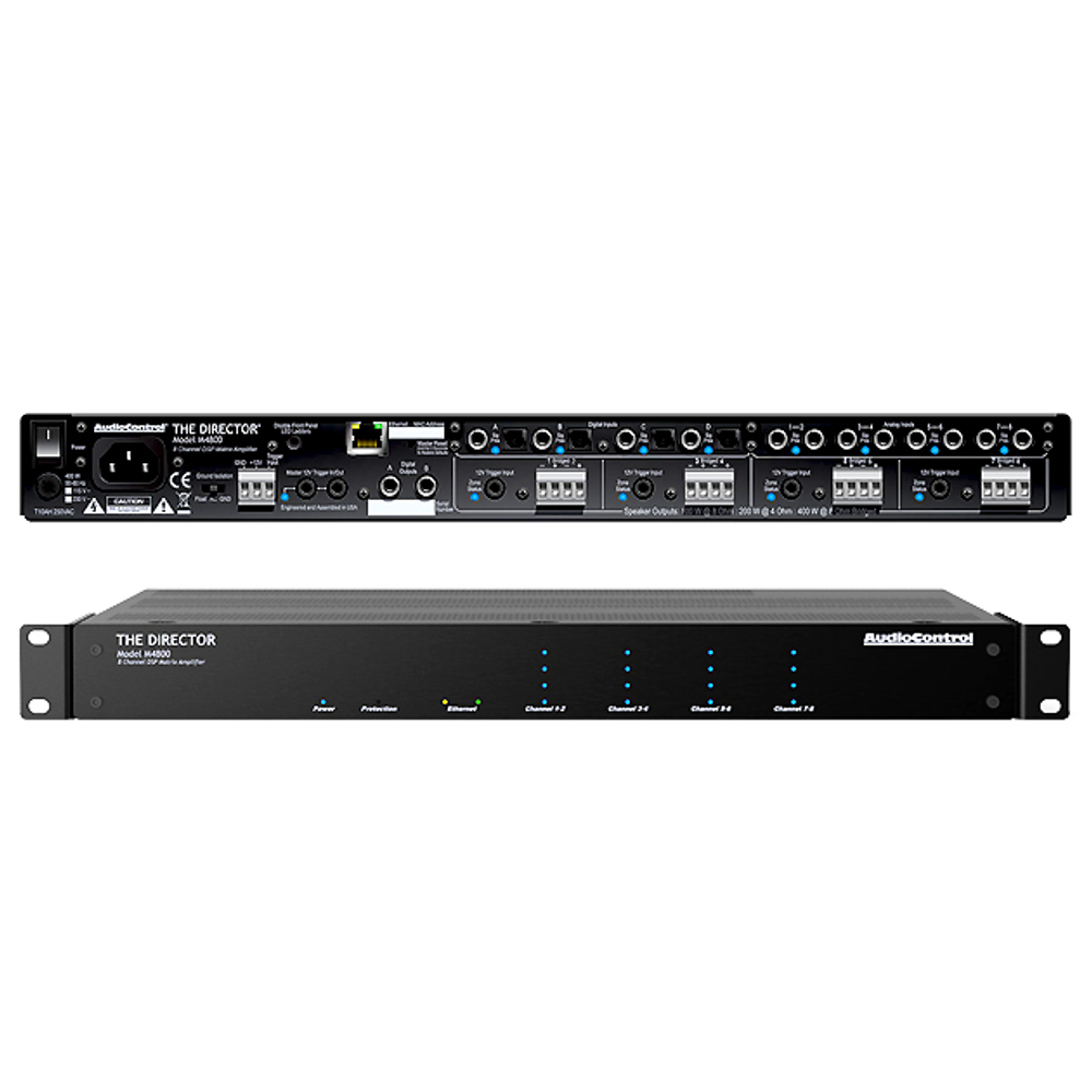 AudioControl Director M4800 — 8-канальный высокомощный сетевой DSP-матричный усилитель