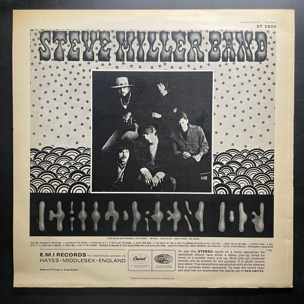 Steve Miller Band ‎– Children Of The Future (Англия 1972г.)