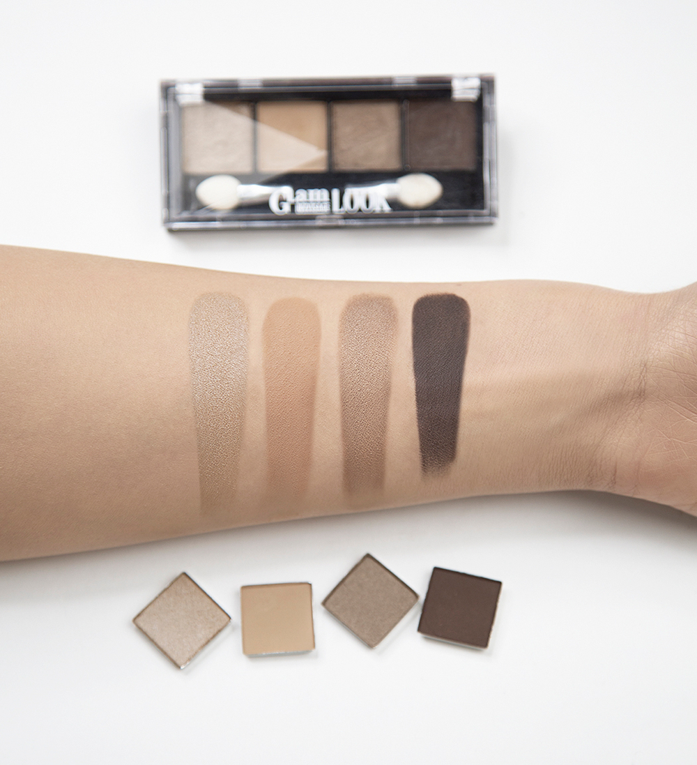 LuxVisage Тени для век Glam Look 4-х цветные тон 8 Ореховый Тауп