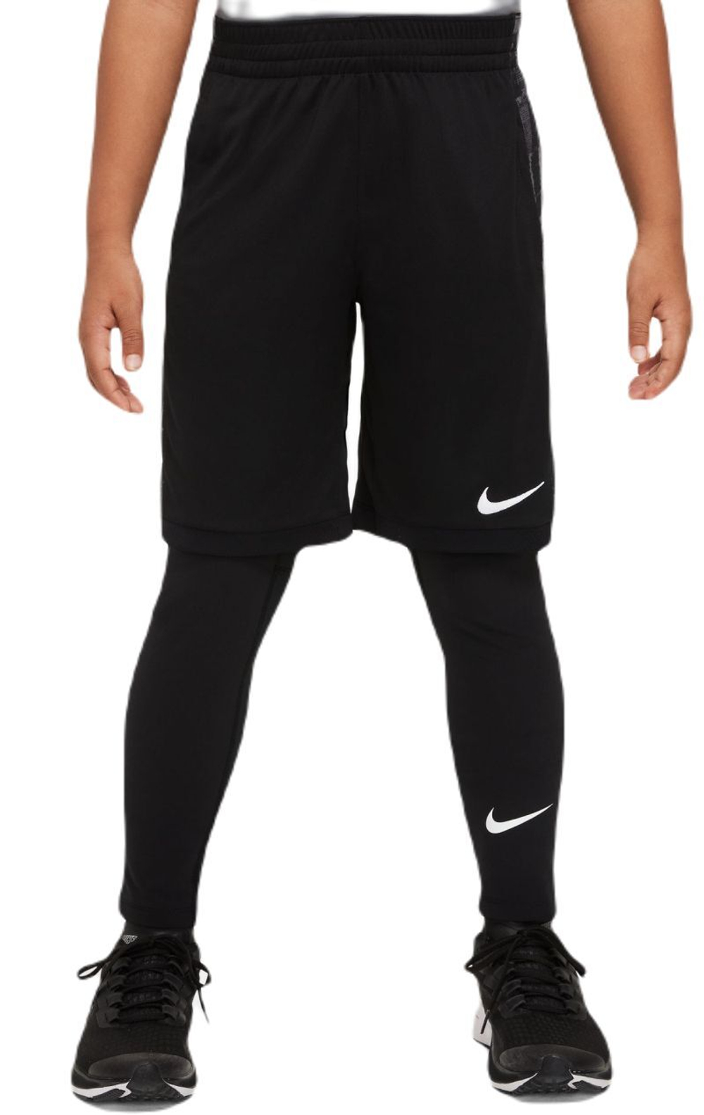 Штаны для мальчика теннисные Nike Pro Dri-Fit Tights - black/white