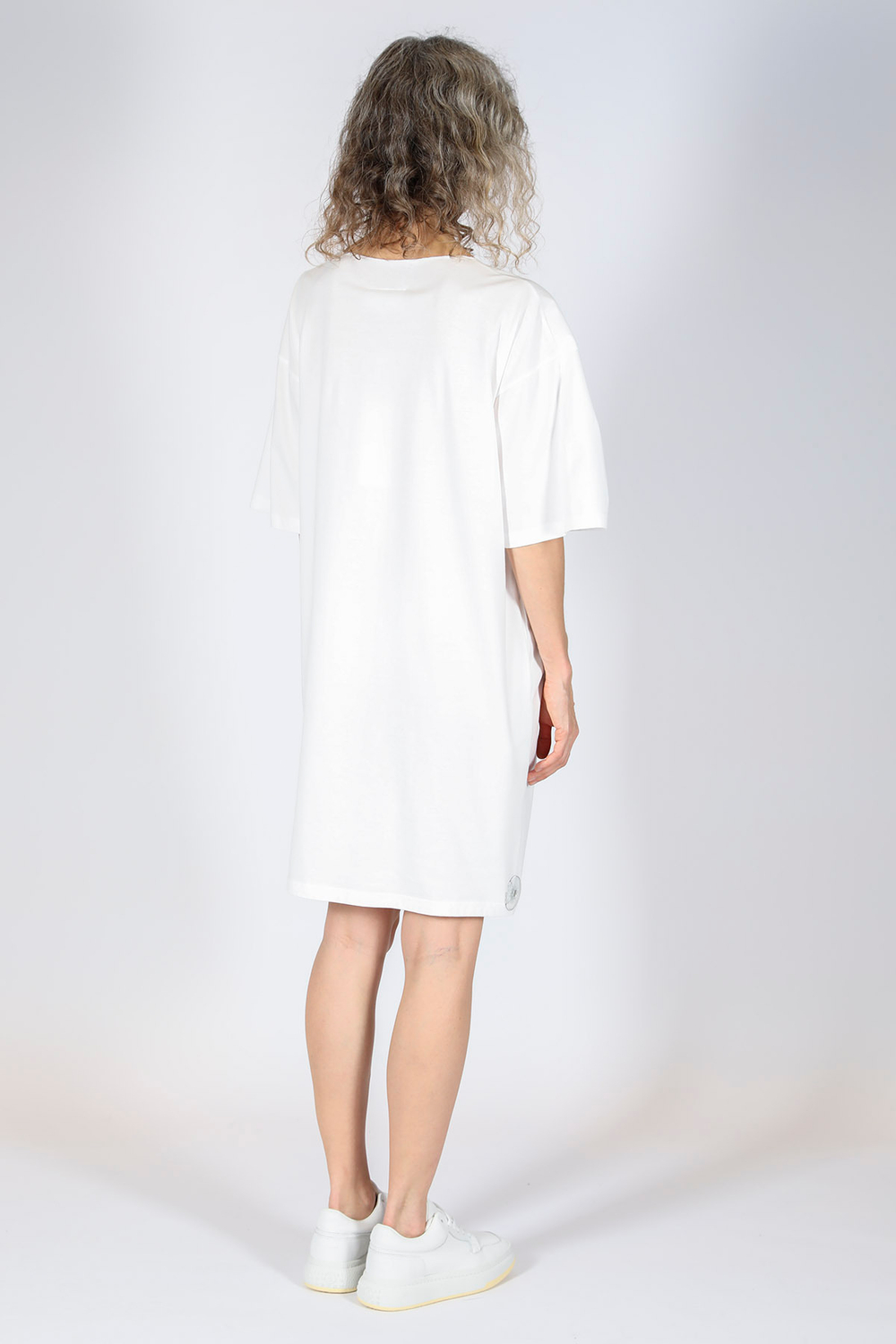 MM6 MAISON MARGIELA ПЛАТЬЕ БЕЛОЕ С ГЛУБОКИМ ВЫРЕЗОМ