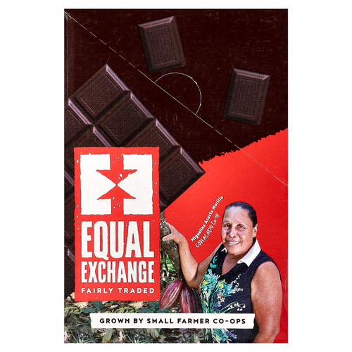 Equal Exchange, органический темный шоколад, насыщенный темный шоколад, 88% какао, 12 батончиков, 2. 80 г (8 унций) каждый