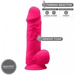 Фаллоимитатор SilexD Model 1 (21,5×5,1 см) с двойной плотностью ярко-розовый