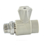 Кран шаровой PP-R серый Дн 20х1/2" НР прямой для радиатора VALFEX 10149020Г