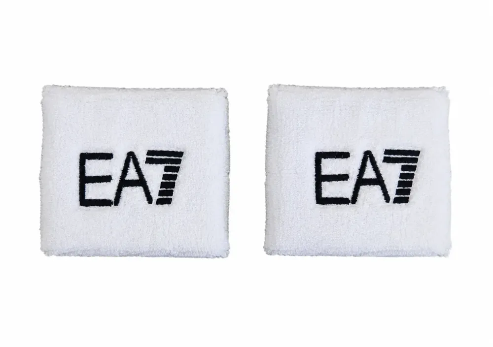 Напульсник теннисный EA7 Woven Cuff 2P - white/black