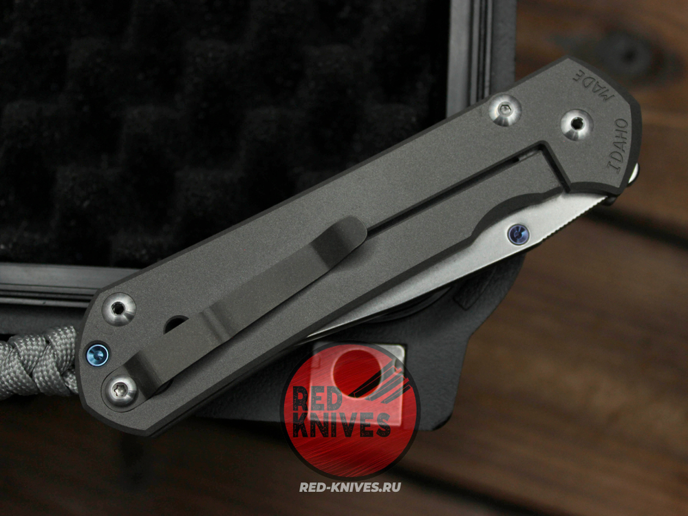 SPD X Chris Reeve Sebenza 31 Large Blue Wave - рук. титан, шайбы бронза, дэтенд керамика