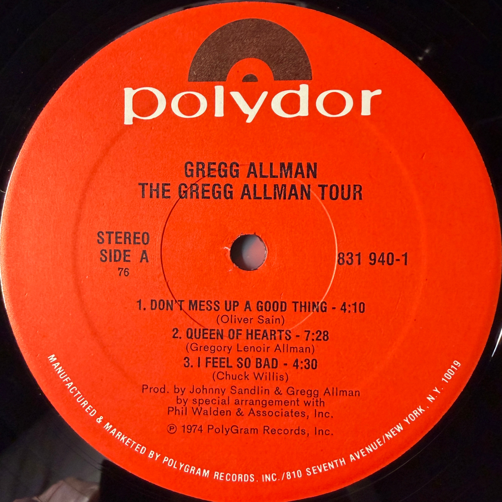 Gregg Allman With Cowboy / Boyer & Talton ‎– The Gregg Allman Tour 2LP (США)
