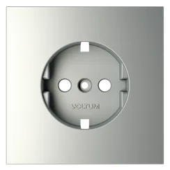 Накладка для розетки с заземлением Voltum S70 Сталь VLS000605