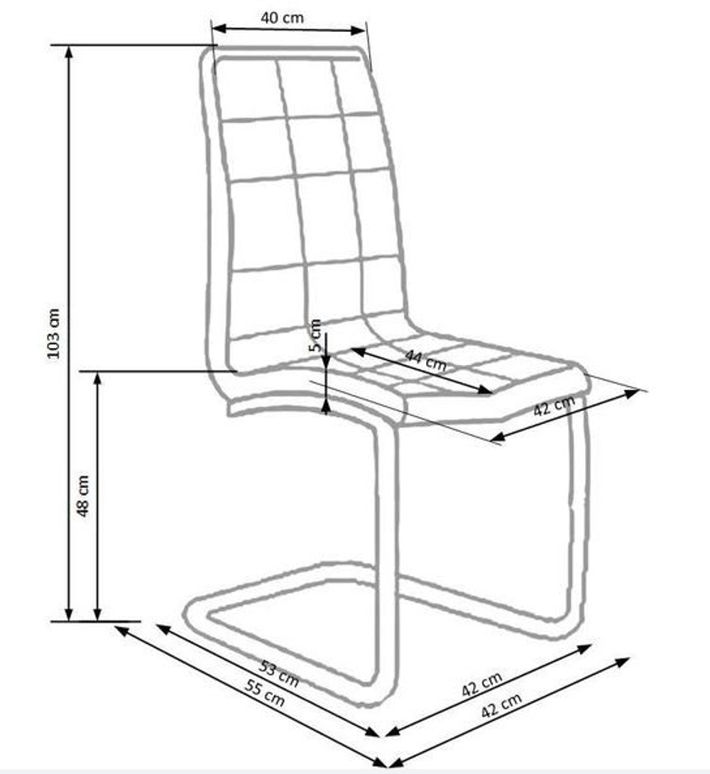 Стул HALMAR K147 черный/хром
