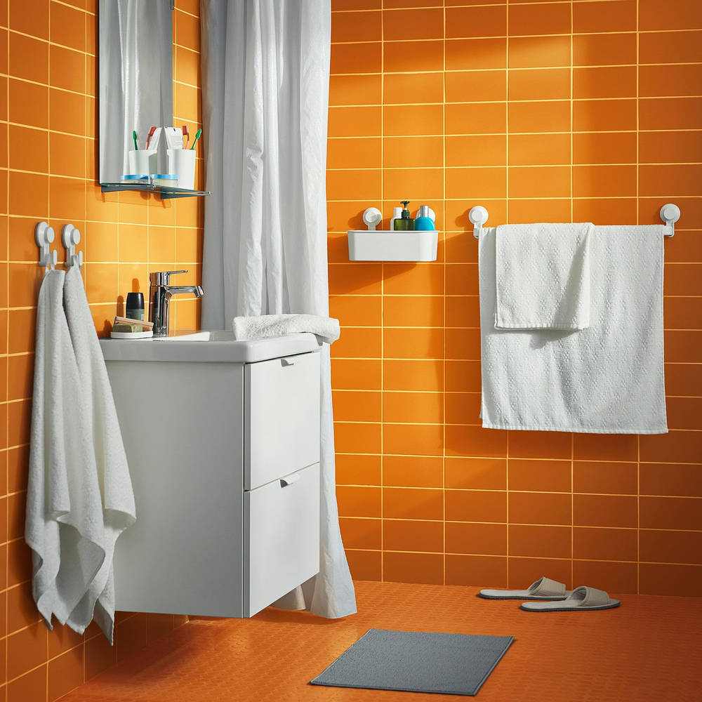 IKEA FINTSEN  (ИКЕА ФИНТСЕН)  -  Коврик для ванной - серый 40x60 см