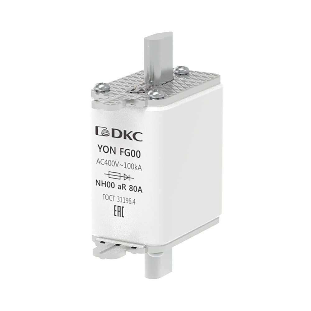 Предохранитель YON ножевого типа FG00 80А 400V характеристика aR