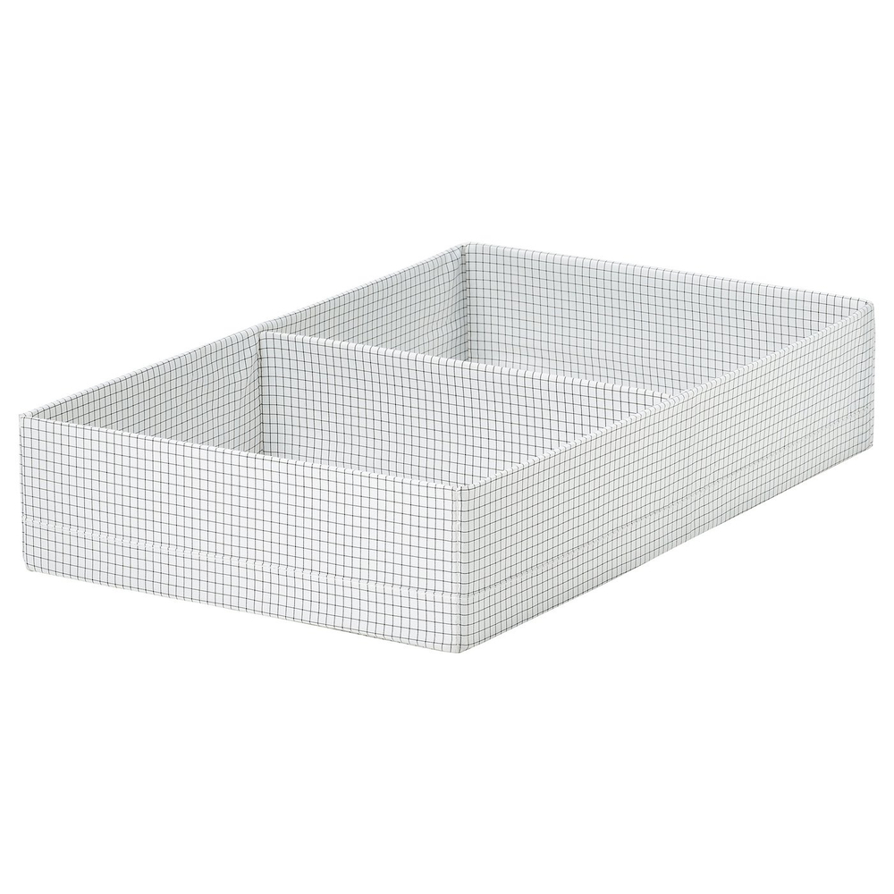 IKEA STUK  (ИКЕА СТУК)  -  Коробка с перегородками - белая/чёрная 32x51x10 см