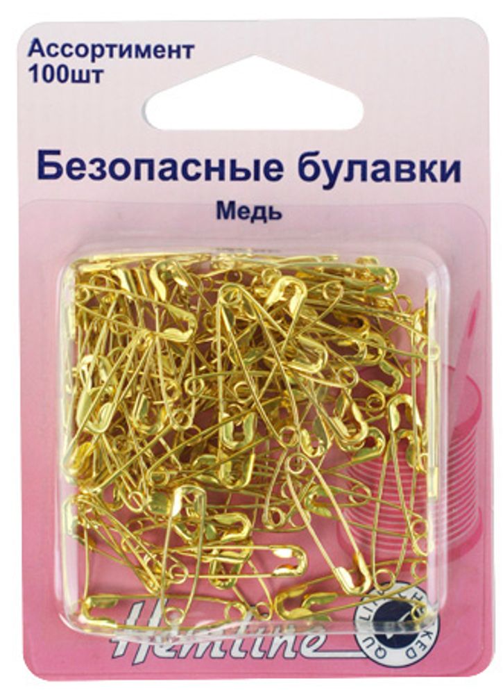 Булавки английские l=19 мм и 23 мм по 250 шт, Hemline Булавки английские l=19 мм и 23 мм по 250 шт, Hemline