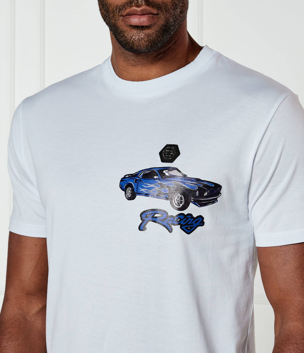 Футболка Cars Racing Philipp Plein - белый(MTK8074 PJY002N)