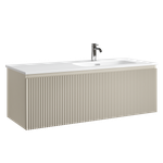 Тумба подвесная SANCOS Сноб Р 1.0 (Snob R 1.0) 1195х445х406, c одним ящиком оснащенным доводчиками, Бежевый матовый (Beige Soft), арт.SNR1.0120RCE