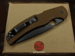 Нож Spyderco Native Chief - корич. рукоять, черный клинок RK-492
