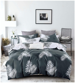 Комплект постельного белья Boris двухсторонний 2-х спальный ,липистки,черный