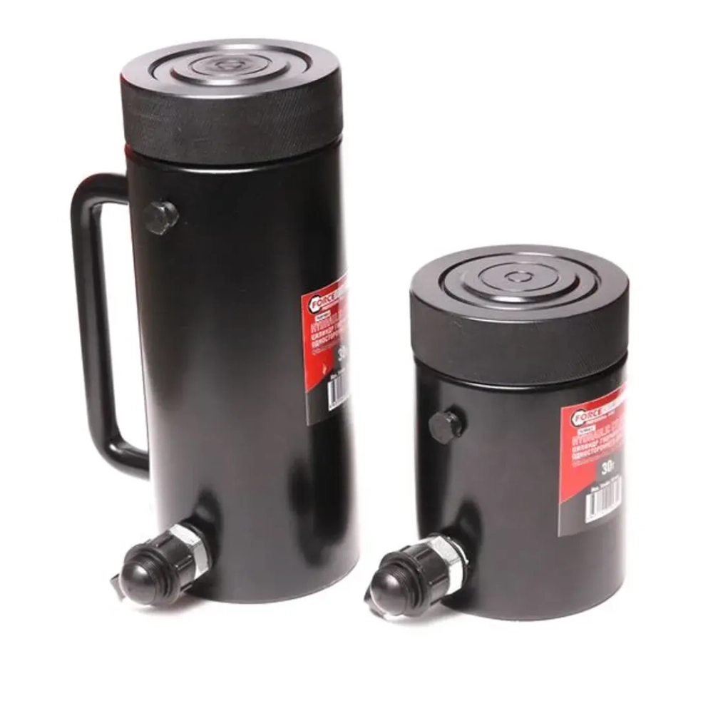 Цилиндр гидравлический с резьбовым штоком и гайкой для механической фиксации 30т (ход штока-100мм, ? штока-75мм,общий ?-103мм, L-206мм, 700bar) FORCEKRAFT FK-YG30100LS